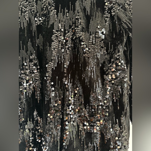 Anthropologie Hutch Velvet Sequin Black Blazer NWT Size Small - Picture 4 of 7